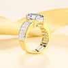 Stunning 5.0ct Wide Shank Pear Cut Engagement Ring