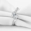 Oval Cut Bypass 925 Sterling Silver Solitaire Ring