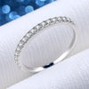 Classic D Color Half Eternity Moissanite Sterling Silver Wedding Band