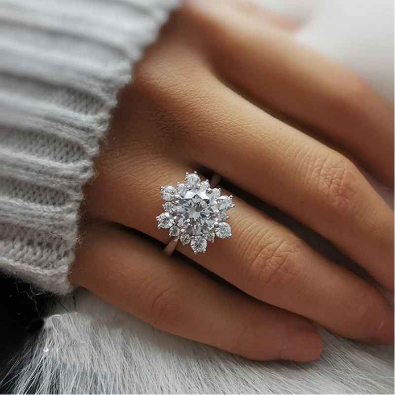 Snowflake diamond 2025 engagement ring