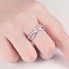 Double Heart Interwoven Engagement Ring