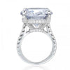 6.0ct Sterling Silver Solitaire Engagement Ring