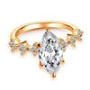 Shape of Flower Marquise Cut Engagement Ring