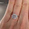 Classic Round Cut Engagement Ring in Sterling Silver