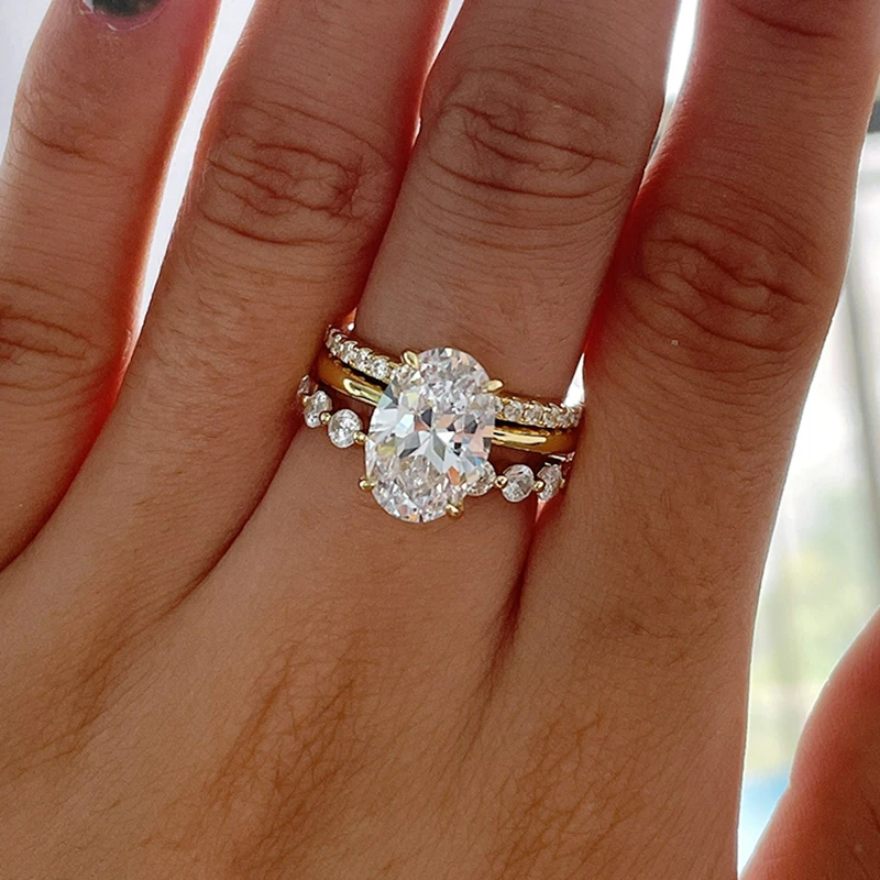 Oval diamond 4 prong setting deals