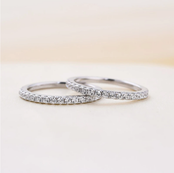 3-Pieces Sparkle Radiant Cut Bridal Set In Sterling Silver