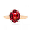 Ruby Oval Cut Prong Sterling Silver Solitaire Ring