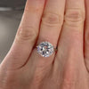 Classic Round Cut Engagement Ring in Sterling Silver