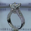 4.0 CT Radiant Cut Sterling Silver Engagement Ring