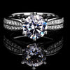 Classic 6 Prong Sterling Silver Engagement Ring