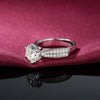 Classic 6 Prong Sterling Silver Engagement Ring