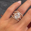 6.4ct halo Oval Cut Hollow Wedding & Engagement Ring