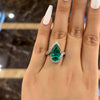 Paraiba Tourmaline Pear Cut Twisted Band Sterling Silver Engagement Ring