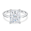Classic Radiant Cut Sterling Silver Solitaire Engagement Ring