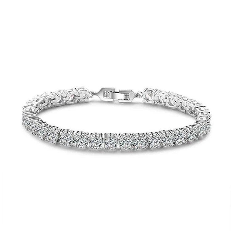 1 pcs Classic Foldover Clasp Tennis Bracelet – shine of diamond