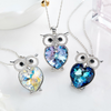 Owl Crystal Pendant Necklace
