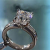 7.75ct Cushion Cut Engagement Ring with Bezel Band