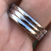 Radiant Cut Sterling Silver 3Pcs Bridal Set