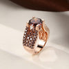 4.0ct Rose Golden Round Cut Engagement Ring