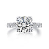 Double Prong Round Cut Engagement Ring