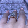 3.5ct Pear Cut Eternity Sterling Silver Engagement Ring