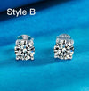 Exquisite Moissanite Stud Earrings In Sterling Silver