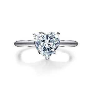 Classic Heart Cut Solitaire Ring