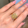 Yellow Tone Radiant Cut Solitaire Ring Engagement Ring