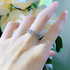 2 pcs Lace Stacking Ring Wedding Band in Sterling Silver