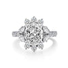 4.0 Carat Flower Shaped Bright Engagement Ring