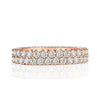 Double Rows Round Cut Eternity Wedding Band