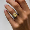 Yellow Radiant Cut Bridal Sets In Sterling Silver