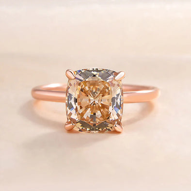Cushion cut 2025 champagne diamond