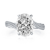 Oval Cut Bypass Engagement Ring For Her