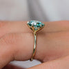 Classic Paraiba Tourmaline Round Cut Engagement Ring In Sterling Silver