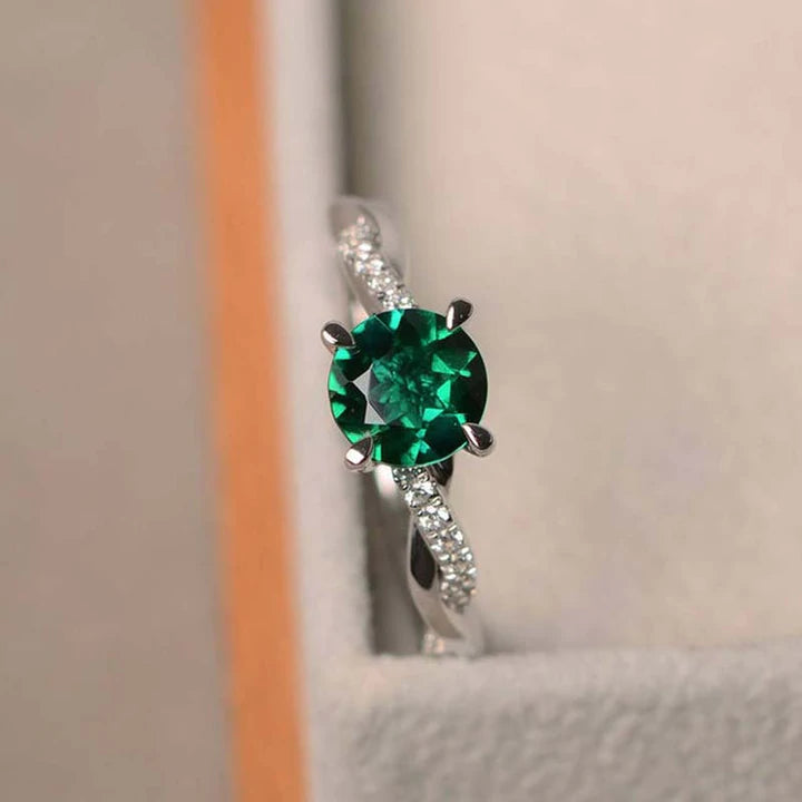 Multi Green Emerald Stones Handmade 925 Sterling Silver Mens Ring –  silverbazaaristanbul