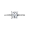 Classic Princess Cut Engagement Ring For Women In Sterling Silver