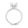 Classic Princess Cut Engagement Ring For Women In Sterling Silver