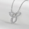 Leaf Design Sterling Silver Pendant Necklace