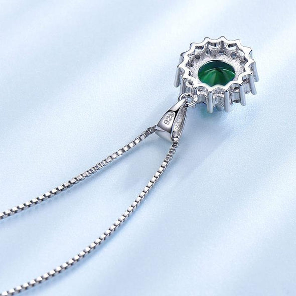 Vintage Round Cut Halo Pendant Necklace