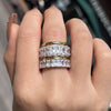 Luxurious 4PCS Wedding Band Set For Women In Sterling Silver
