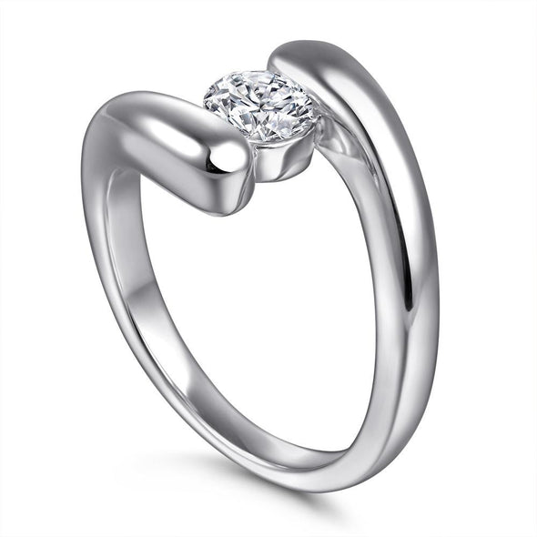 Simple Tension Setting Solitaire Ring