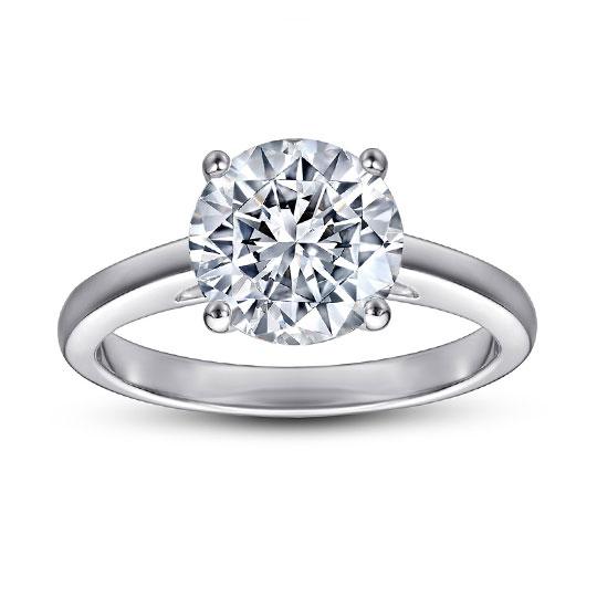 Simple 4 Prong Solitaire Ring