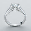 Round Cut 925 Sterling Silver Solitaire Ring