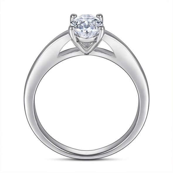 Simple Oval Cut Solitaire Ring