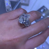 Gorgeous 3PCS Pear Cut Wedding bridal Set In Sterling Silver