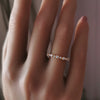 Special Price Classic Half Eternity Band in Sterling Silver in Silver / Golden Color