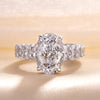 Stunning Oval Cut 4 Prong Engagement Ring In Sterling Silver