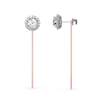 Round Cut 925 Silver Drop Earrings