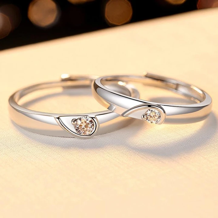 2pc Moissanite Couple Ring Set Unique Rose Gold Leaf Design Male and Female  Wedding Ring Set Diamond Bridal Ring Set Promise Gift for Couple - Etsy